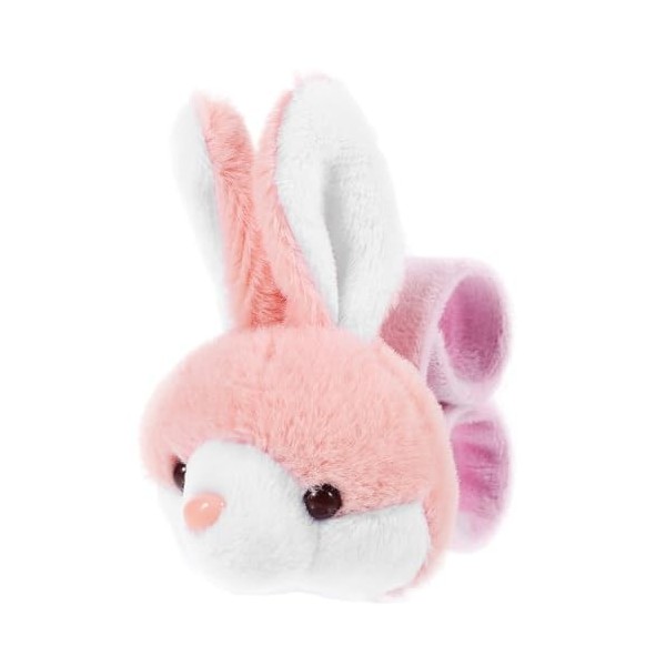 STOBAZA Lapin en Peluche Jouet Animal en Peluche Slap Bracelet Fête De Pâques Lapin Slap Bracelets en Peluche Animal Hugger S