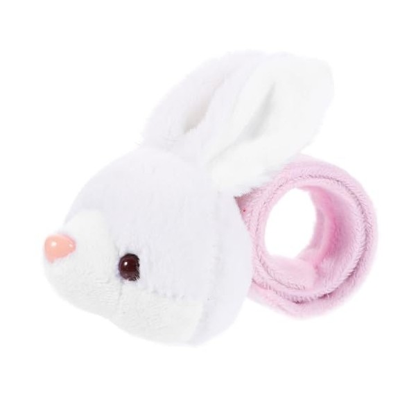 STOBAZA Lapin en Peluche Jouet Animal en Peluche Slap Bracelets Fête De Pâques Lapin Slap Bracelets en Peluche Animal Hugger 