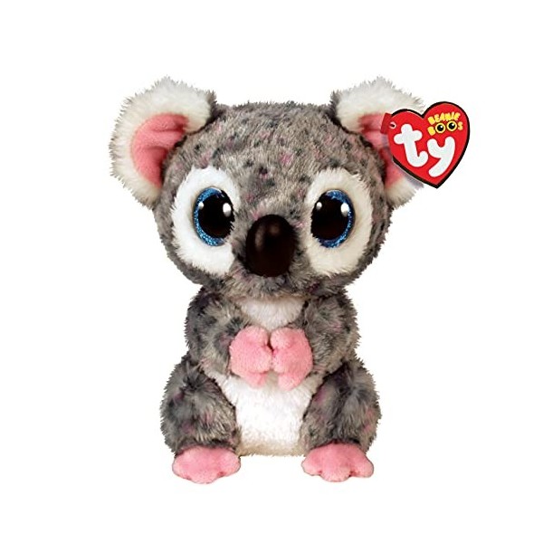 Ty - Beanie Boos - Peluche Karli le Koala 15 cm, Gris et Blanc, TY36378