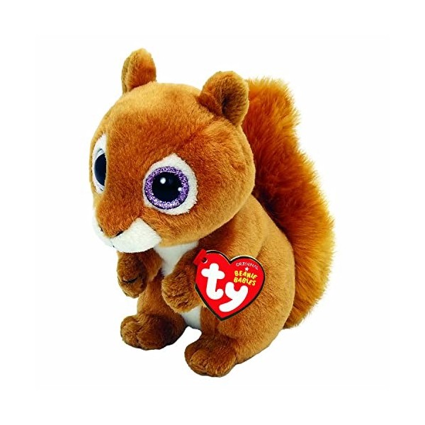 Ty - Beanie Babies - Peluche Corgi le Chien 15 cm, Marron, Noir et Blanc, TY40242