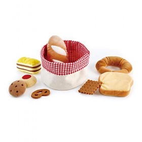 Hape Panier de Viennoiseries en Tissu - Jeu dImitation Enfants de 18 Mois et Plus - Accessoires Dinette Réalistes - Fait en 