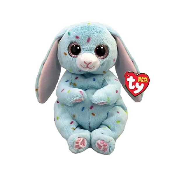 Ty Beanie Bellies-Peluche Bluford Le Lapin 15 cm-TY41050, TY41050, Bleu, Small
