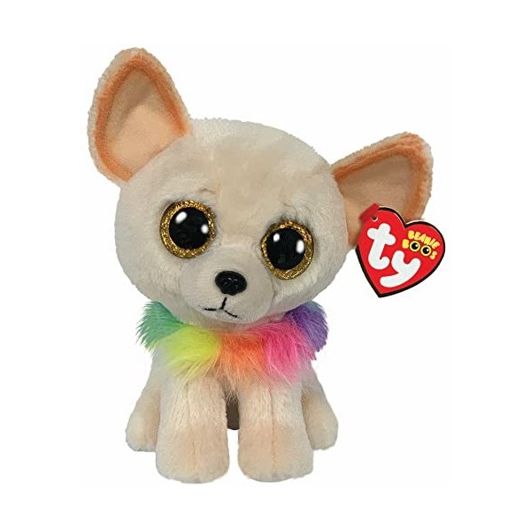 Ty - Beanie Boos - Peluche Chewey le Chien Chihuahua, TY36324, Multicolore, 15 cm