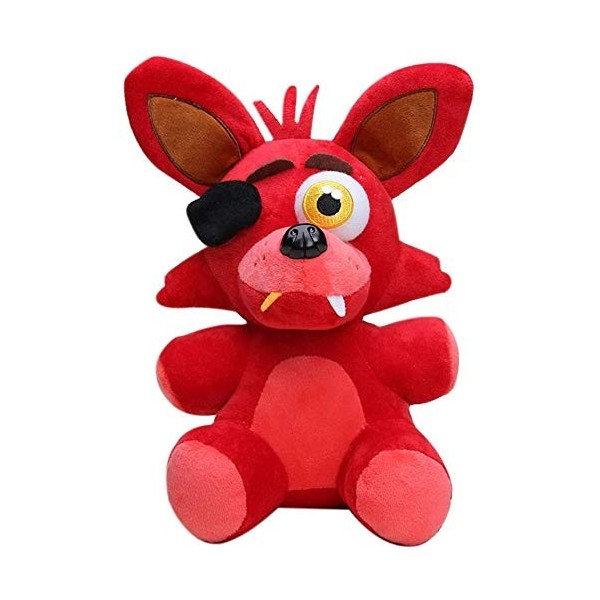 Jilijia FNAF Foxy Poupée en peluche cinq nuits en peluche douce Coussin décoratif Poupée lapin rouge