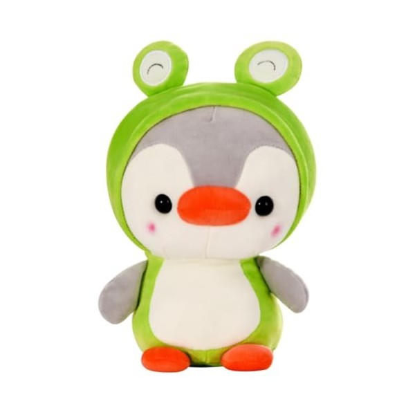 Ksopsdey 25CM Pingouin Peluche Doll, Pingouin Grenouille Peluche Jouet, Poupée Pingouin Grenouille, Pingouin Peluche, Dessin 