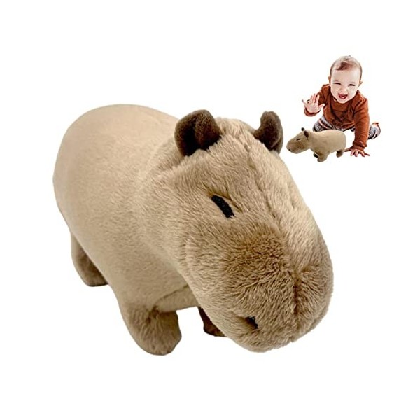 shangjia Jouet en Peluche Capybara | Poupée Animale de Dessin animé de 7,87 Pouces | Jouet Animal Doux, Collection de poupées