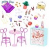 Glitter Girls Playset with 60+ Pieces – Patio Furniture Table & Chairs for Play Food & Cash Register – 3 Years + – GG Sweet S