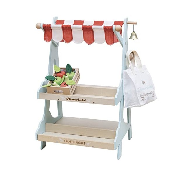 Le Toy Van - TV317 - Jeu éducatif pour enfant à partir de 3 ans supermarché grand café jouet réversible à roulettes 2 en 1, c