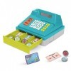 Battat – Toy Cash Register for Kids, Toddlers – 48Pc Play Register with Toy Money, Credit Card – Blue Calculating Cash Regist