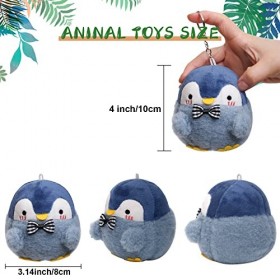 ANBOOR Petits animaux en peluche pingouin mignon avec porte-clés, récompense, remplissage de sac goodie, faveurs de fête, mat