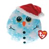 Ty - Squish a boos Coussin Fleck Le Bonhomme de Neige 20cm TY39244, Bleu