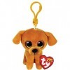 Ty Anneau Porte-clés Beanie Boos Clips Zuzu-Marron-Chien dorés pailletés-La Peluche aux Grands Yeux scintillants-12 cm-35256,