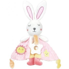 Doudou Lapin Peluche, Serviette Apaisant Bébé. Utilisé comme Jouet d’Eveil. Cadeau Naissance.Doudou de Compagnie pour Bébé de