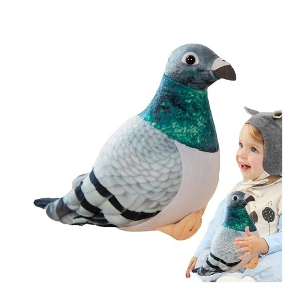 Campsie Peluche Pigeon | Jouet De Pigeon en Peluche | Jouets en Peluche Simulés Drôles | Figurine De Plumes Artificielles | D