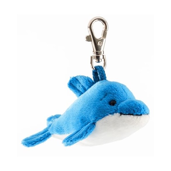 Schaffer Knuddel mich!- Plüsch-Schlüsselanhänger Delfin Flipp Porte-Clés Peluche, Unisex Children, 240, Blue-White, Small 9-