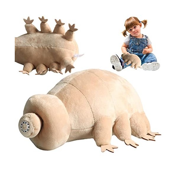BUNIQ A/V Animaux en peluche laids pour enfants, peluche tardigrades - Coussin en peluche de dessin animé ours deau profond,