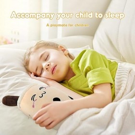 Fiotha Oreiller en Peluche Bubble Tea,24cm Jouet Doux Thé Au Lait Tasse,Bubble Tea en Peluche,Coussin de Dos en Peluche de De