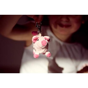 Schaffer Knuddel mich!- Pendentif Cochon Loulou Porc en Peluche, 0254, Rose, 10 cm