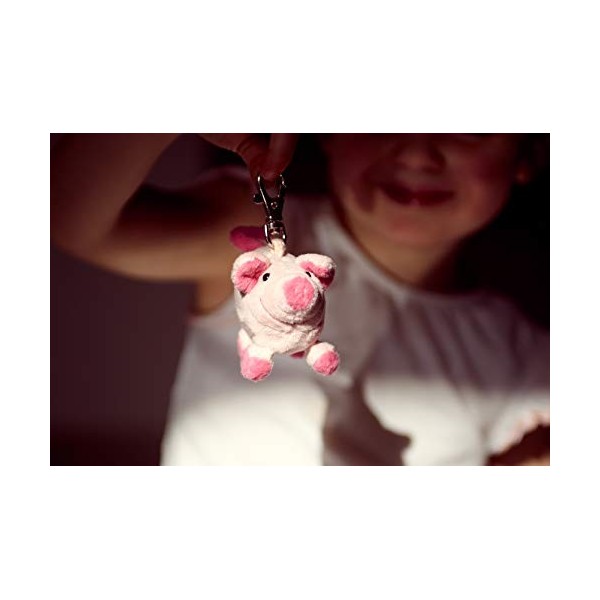 Schaffer Knuddel mich!- Pendentif Cochon Loulou Porc en Peluche, 0254, Rose, 10 cm