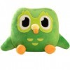 kekafu Duolingo Hibou Vert Peluche Duo Peluche de Duo Le Hibou Dessin animé Anime Hibou poupée Peluche Douce Cadeau danniver