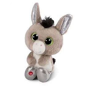 NICI Glubschis : l’Originale – Âne Donki de Glubschis 15cm – Animal en Peluche avec de Grands Yeux pailletés – Jouets douille