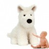 Povanjer Chien Westhighland Kawaii Caniche Peluche Peluche Chien Kaw-aii Terrier Assis, Peluche, Peluche avec Remplissage Rec