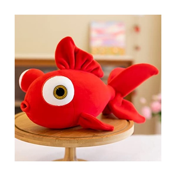 PERZOE Poisson en Peluche Jouet Mignon en Peluche Poisson Rouge poupée en Peluche flet Animal en Peluche Jouet en Peluche pou