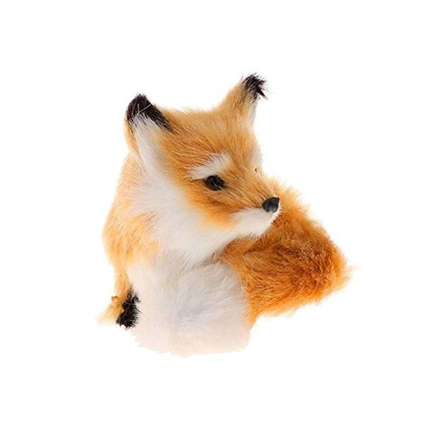 KKPLZZ Petite Simulation Renard en Peluche Mignon Mini Animal en Peluche en Peluche Petit Renard Assis pour Enfants Cadeau d