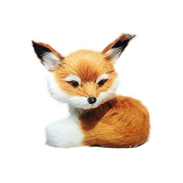 KKPLZZ Petite Simulation Renard en Peluche Mignon Mini Animal en Peluche en Peluche Petit Renard Assis pour Enfants Cadeau d