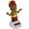 Puckator FF68 Rasta Figurine Solaire Plastique Marron/Noir/Rouge/Jaune/Vert 5,5 x 5 x 10 cm