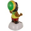 Puckator FF68 Rasta Figurine Solaire Plastique Marron/Noir/Rouge/Jaune/Vert 5,5 x 5 x 10 cm