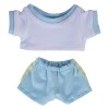 niannyyhouse Vêtements de poupée en peluche 10 cm, 15 cm, 20 cm, t-shirt contrasté, pantalon et vêtements de sport, accessoir