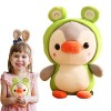 Flyhug Jouet en Pingouin Mignon, Peluche Mignonne Peluche, Pingouin Grenouille Jouet Peluche, Étreindre Oreiller Peluche pour