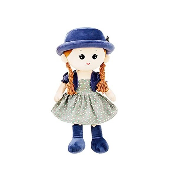 ibeafilly Mignonne Poupée de Chiffon Fille Jouet en Peluche Douce Dressable Mini-princesse Poupée en Chapeau et Jupe Jolie Dé