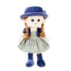 ibeafilly Mignonne Poupée de Chiffon Fille Jouet en Peluche Douce Dressable Mini-princesse Poupée en Chapeau et Jupe Jolie Dé