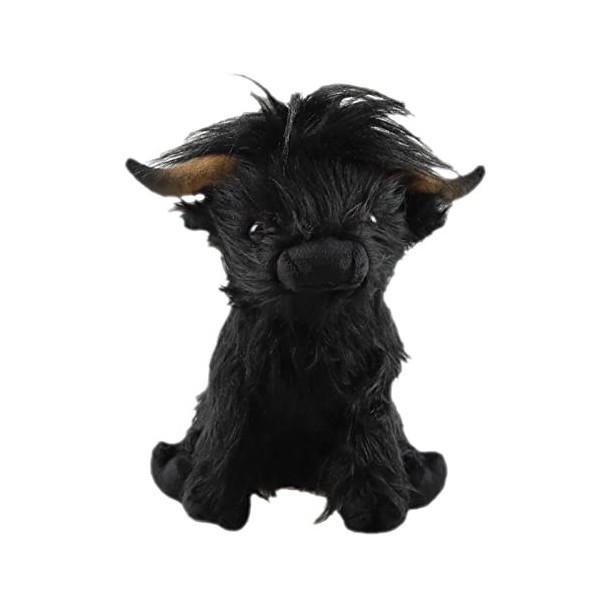 PHASZ Peluche de Vache des Highlands - Peluche de Vache des Highlands - Peluche Mignonne et Douce - Vache Moelleuse réaliste 