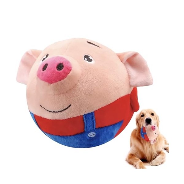 Jouet pour Chien - Balle en Peluche Active | Jouet Chien Lapin Hamster Cochon Peluche Lavable | Jouets Animaux Interactifs Él