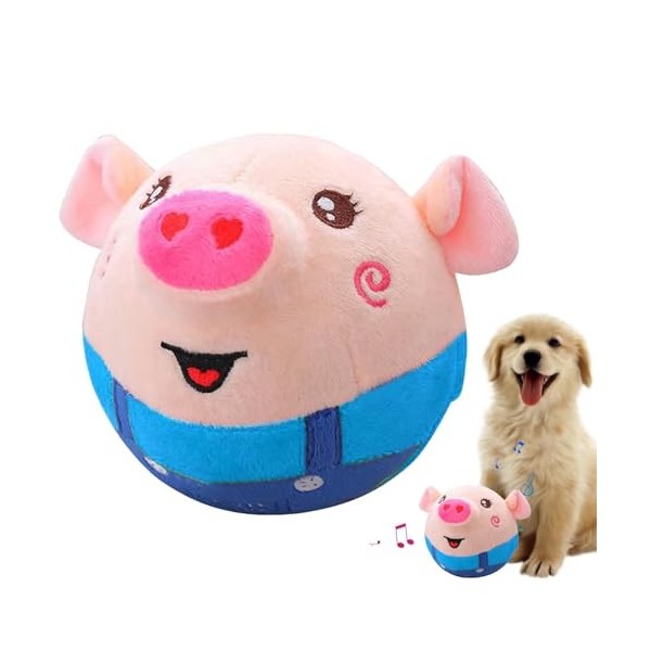 Jouet pour Chien - Balle en Peluche Active | Jouet Chien Lapin Hamster Cochon Peluche Lavable | Jouets Animaux Interactifs Él