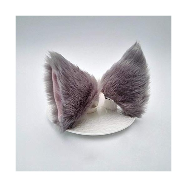 1 paire de pinces à cheveux en peluche avec oreilles de chat, accessoires de cheveux faits à la main pour femmes et filles