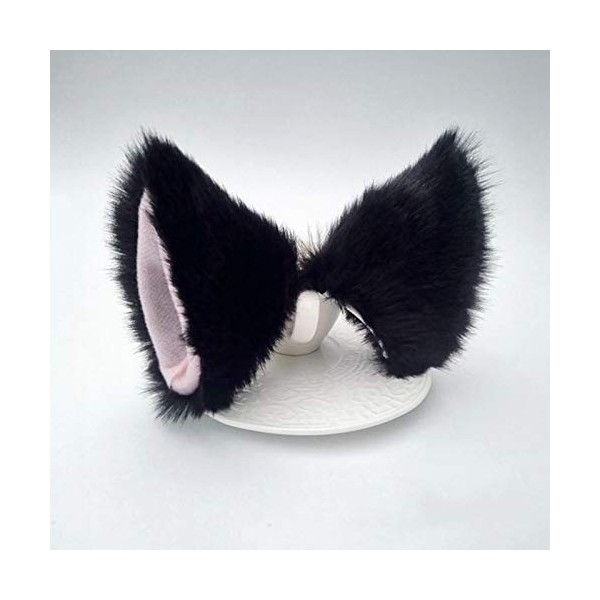 1 paire de pinces à cheveux en peluche avec oreilles de chat, accessoires de cheveux faits à la main pour femmes et filles