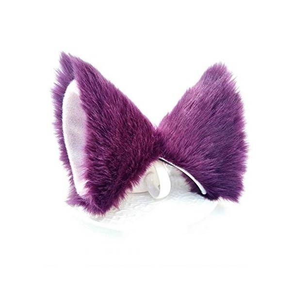 1 paire de pinces à cheveux en peluche avec oreilles de chat, accessoires de cheveux faits à la main pour femmes et filles