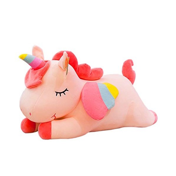 Boosns Poney en Peluche Poupée Licorne en Peluche pour Enfants, Jouets de poupée Jaune30cm 