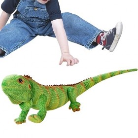 Kirdume Animal en Peluche Iguane,Figurines danimaux Iguane réalistes | Figurines danimaux caméléon, la Vie Sauvage, Coussin