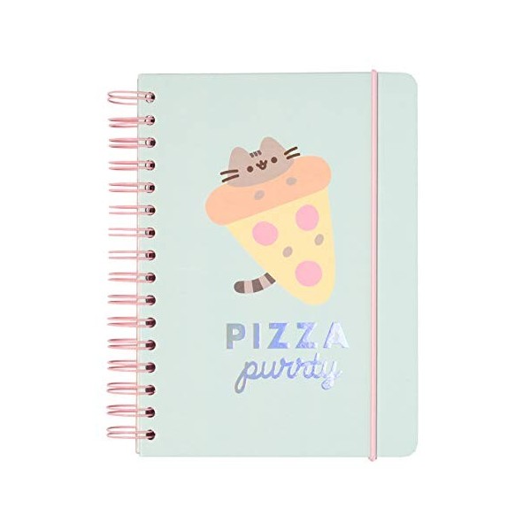 Grupo Erik - Carnet de notes Pusheen, Couverture en Peluche - Bullet Journal - Notebook - Bullet Agenda - Carnet Pointillé Fo