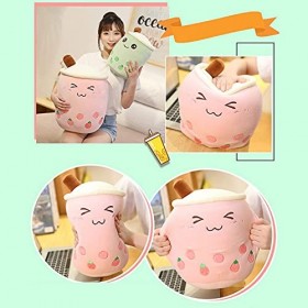MINUSE Peluche Bubble Tea,Peluche Kawaii,Bubble Tea Cup,Thé au Lait Poupée à thé Coussin pour Enfants Jouet en Peluche Jouet 