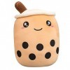 MINUSE Peluche Bubble Tea,Peluche Kawaii,Bubble Tea Cup,Thé au Lait Poupée à thé Coussin pour Enfants Jouet en Peluche Jouet 