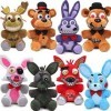 QJIRZB FNAF Plushies FNAF Collectible Five Nights Game Plush Dolls Foxy The Pirate Bonnie Chica Golden Cadeaux pour les fans