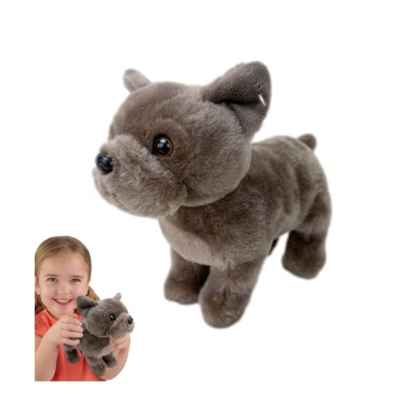 Moxeupon Jouets en Peluche pour Chiens,Jouets en Peluche Bouledogue de Dessin animé Mignon 6,3 Pouces | Jouet doreiller Doux