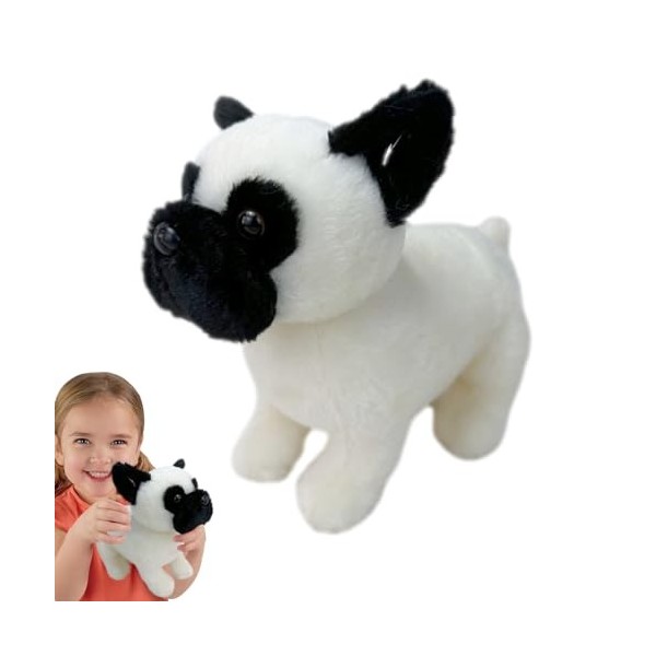 Moxeupon Jouets en Peluche pour Chiens,Jouets en Peluche Bouledogue de Dessin animé Mignon 6,3 Pouces | Jouet doreiller Doux