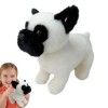 Moxeupon Jouets en Peluche pour Chiens,Jouets en Peluche Bouledogue de Dessin animé Mignon 6,3 Pouces | Jouet doreiller Doux